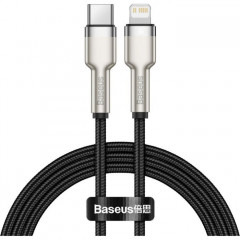 Дата кабель USB-C to Lightning 1.0m Cafule Metal PD 20W black Baseus (CATLJK-A01)