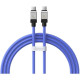 Дата кабель USB-C to USB-C 1.0m CoolPlay Fast Charging 100W blue Baseus (CAKW000203)