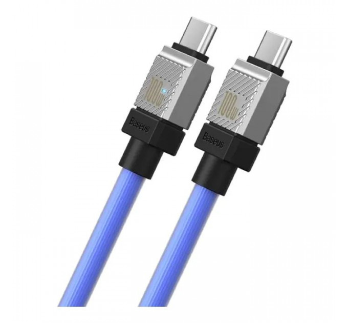 Дата кабель USB-C to USB-C 1.0m CoolPlay Fast Charging 100W blue Baseus (CAKW000203)