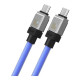 Дата кабель USB-C to USB-C 1.0m CoolPlay Fast Charging 100W blue Baseus (CAKW000203)