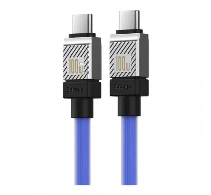 Дата кабель USB-C to USB-C 1.0m CoolPlay Fast Charging 100W blue Baseus (CAKW000203)