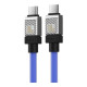 Дата кабель USB-C to USB-C 1.0m CoolPlay Fast Charging 100W blue Baseus (CAKW000203)