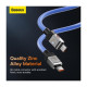 Дата кабель USB-C to USB-C 1.0m CoolPlay Fast Charging 100W blue Baseus (CAKW000203)