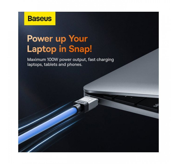 Дата кабель USB-C to USB-C 1.0m CoolPlay Fast Charging 100W blue Baseus (CAKW000203)