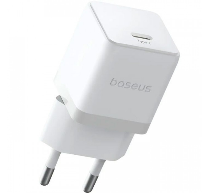 Зарядний пристрій Baseus Palm Fast Charger 1C 30W + Cable 1.0m Type-C 60W white (P10111605213-01)