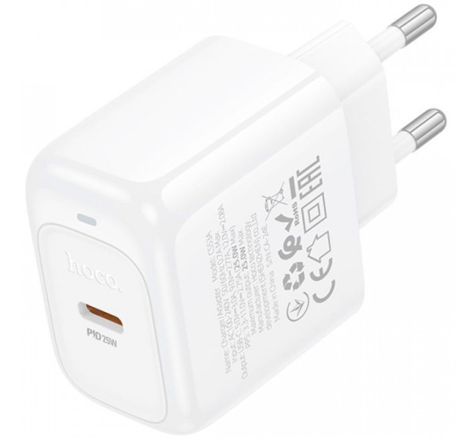 Зарядний пристрій HOCO CS53A Surplus USB-C PD25W White (6942007631488)