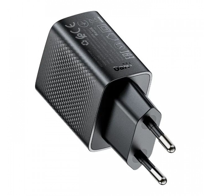 Зарядний пристрій Acefast A102 USB-C PD30W GaN Black (6974316283287)