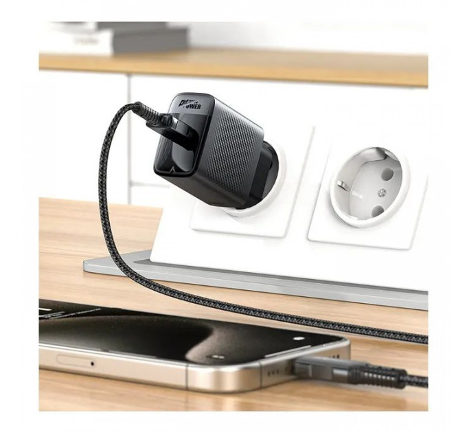 Зарядний пристрій Acefast A102 USB-C PD30W GaN Black (6974316283287)