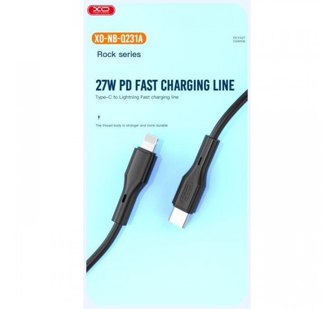 Дата кабель USB-C to Lightning 1.0m 27W Rock XO (NBQ231A_White)