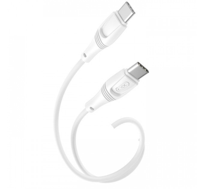 Дата кабель USB-C to USB-C 1.0m 60W High Elastic Zeus XO (NBQ239B_White)
