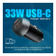 Зарядний пристрій Promate drivegear-pd33 USB-C PD33W + USB-A QC3.0 Black (drivegear-pd33)