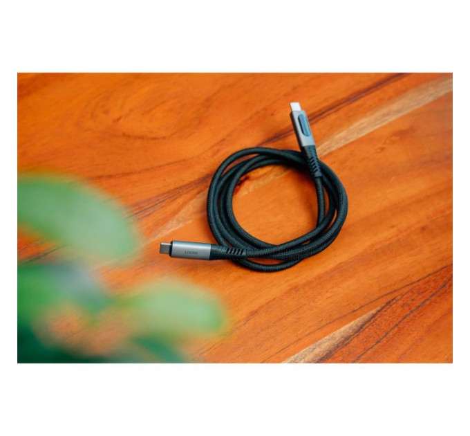 Дата кабель USB-C to USB-C 1.2m with display 100W black Verbatim (31848)