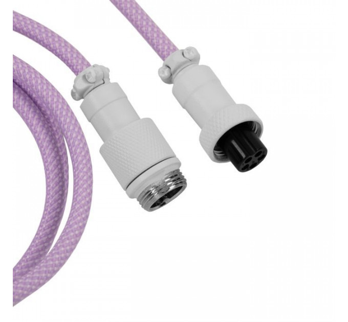 Дата кабель USB-C + USB A to USB-C 1.36m Coiled Aviator purple Keychron (CAB17_KEYCHRON)