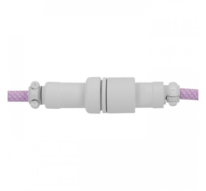 Дата кабель USB-C + USB A to USB-C 1.36m Coiled Aviator purple Keychron (CAB17_KEYCHRON)