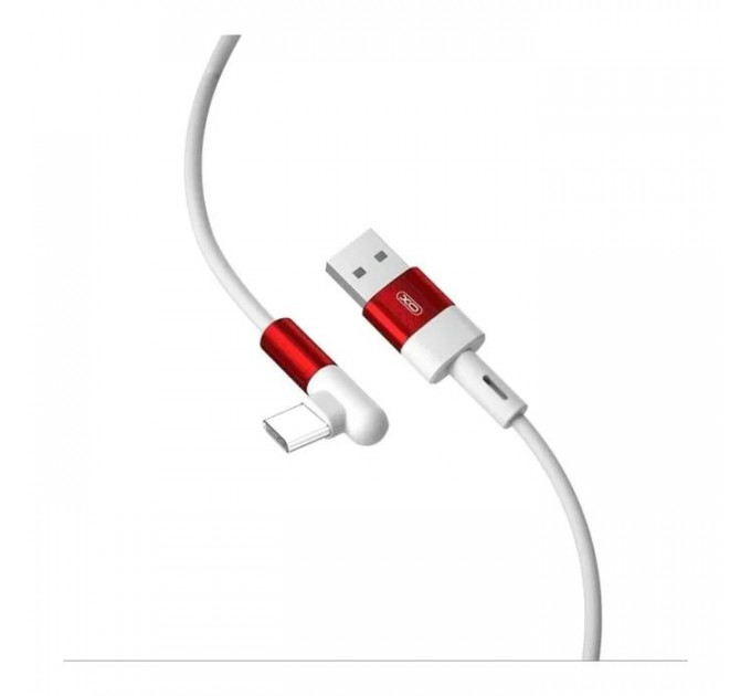 Дата кабель USB 2.0 AM to Micro 5P 1.0m 2.4A 90° corner white XO (NB152-M-1-WH)