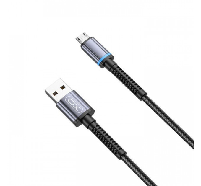Дата кабель USB 2.0 AM to Micro 5P 1.0m 2.4A black XO (NB215-M-BK)
