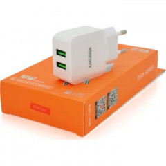 Зарядний пристрій KAKUSIGA 2xUSB 2.4A 12W white (KSC-408-OUQI)