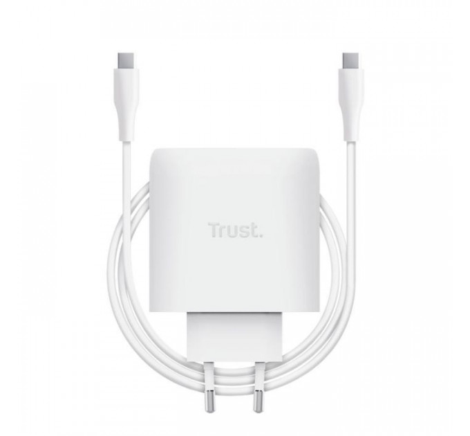 Зарядний пристрій Trust USB-C 65W GaN PD\/PPS white (25524_TRUST)