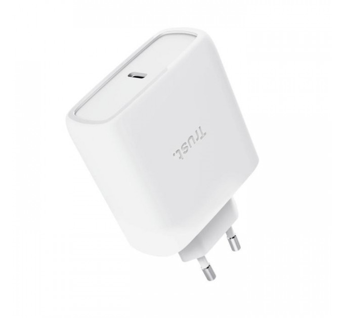 Зарядний пристрій Trust USB-C 65W GaN PD\/PPS white (25524_TRUST)