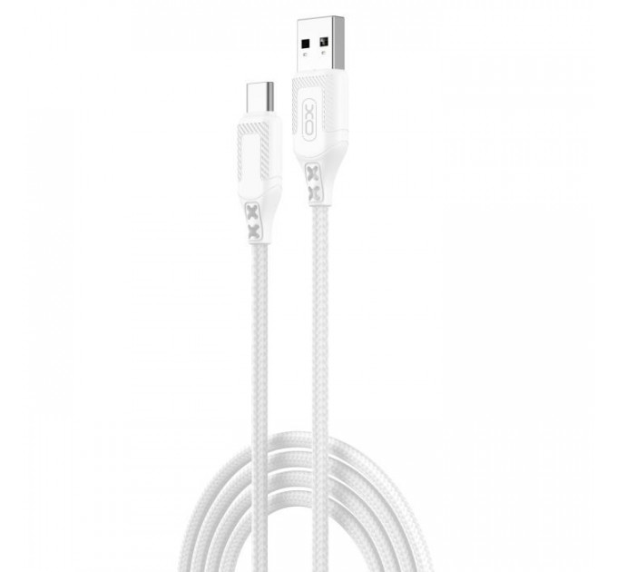 Дата кабеля USB 2.0 AM to USB-C 1.0m braided white XO (NB235_C_White)