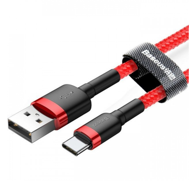 Дата кабель USB 2.0 AM to USB-C 3.0m 2A red Baseus (CATKLF-U09)