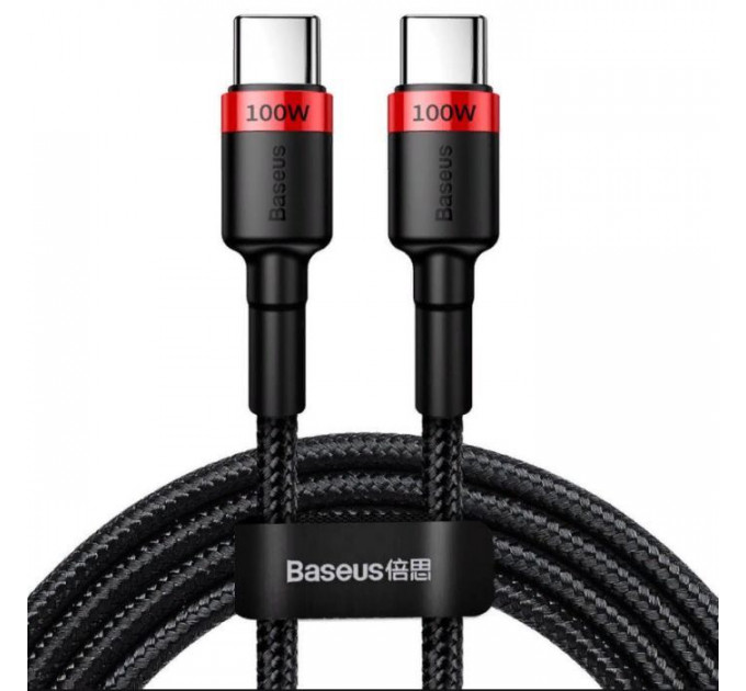 Дата кабель USB-C to USB-C 2.0m PD2.0 100W (20V\/5A) red+black Baseus (CATKLF-AL91) Дата кабель USB-C to USB-C 2.0m PD2.0 100W (20V\/5A) red+black Baseus (CATKLF-AL91)