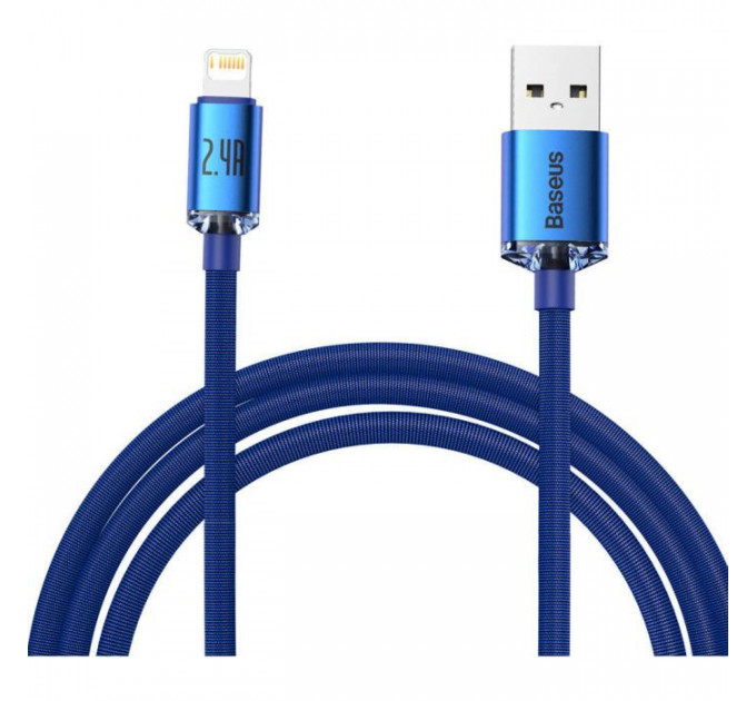 Дата кабель USB 2.0 AM to Lightning 2.0m 2.4A blue Baseus (CAJY000103)