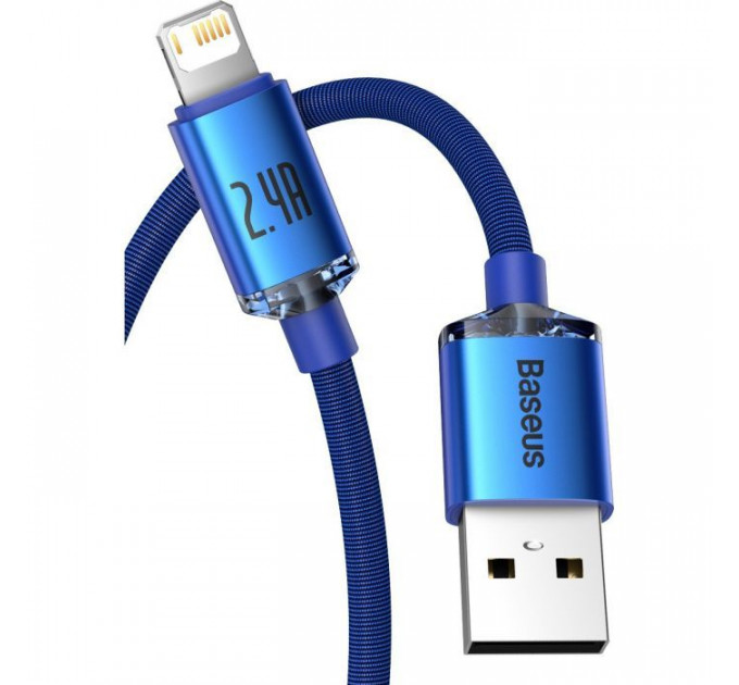 Дата кабель USB 2.0 AM to Lightning 2.0m 2.4A blue Baseus (CAJY000103)
