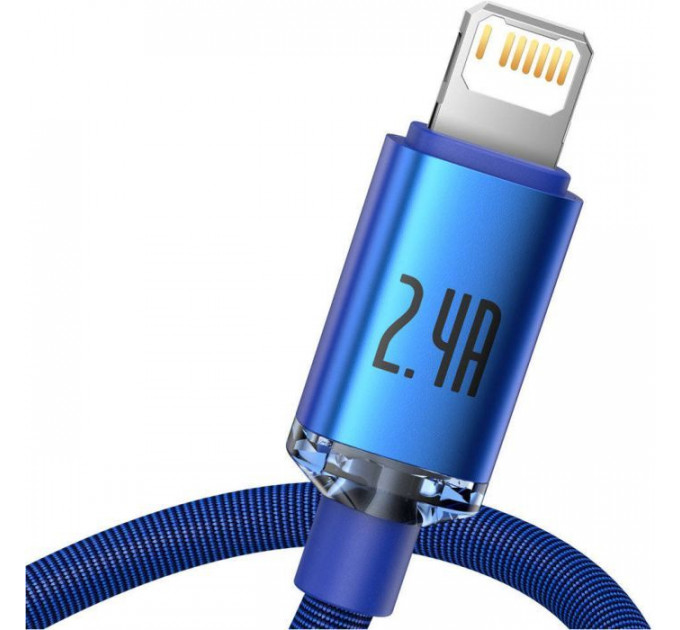 Дата кабель USB 2.0 AM to Lightning 2.0m 2.4A blue Baseus (CAJY000103)