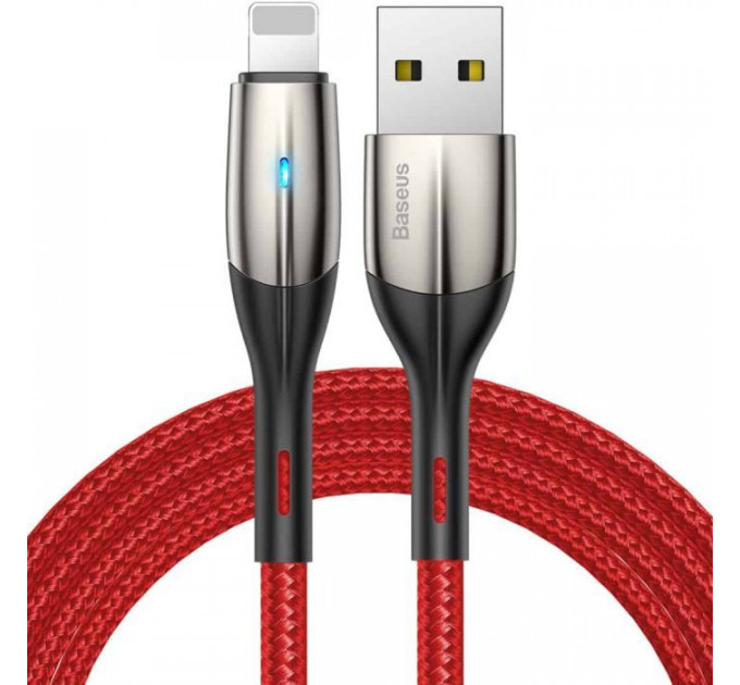 Дата кабель USB 2.0 AM to Lightning 2.0m 2.4A red Baseus (CALSP-C09)