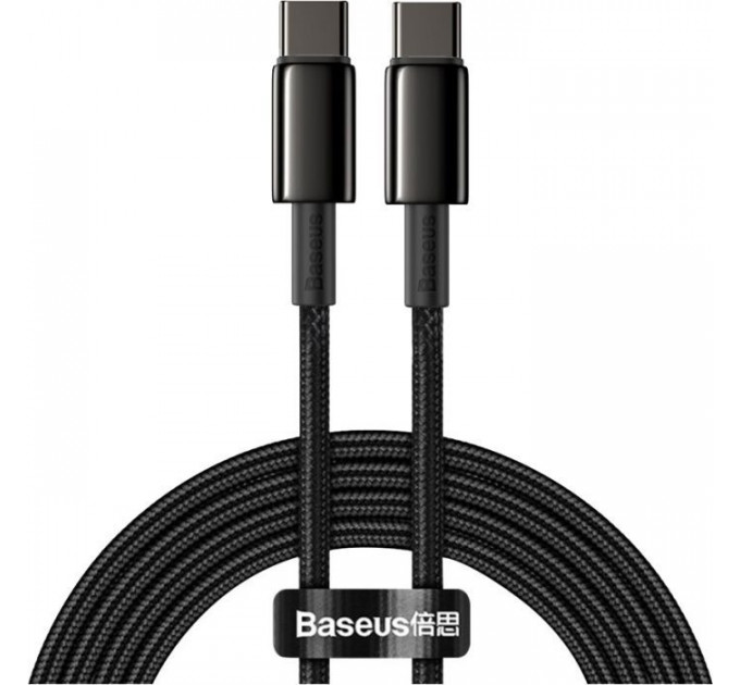 Дата кабель USB-C to USB-C 2.0m 100W black Baseus (CATWJ-A01)