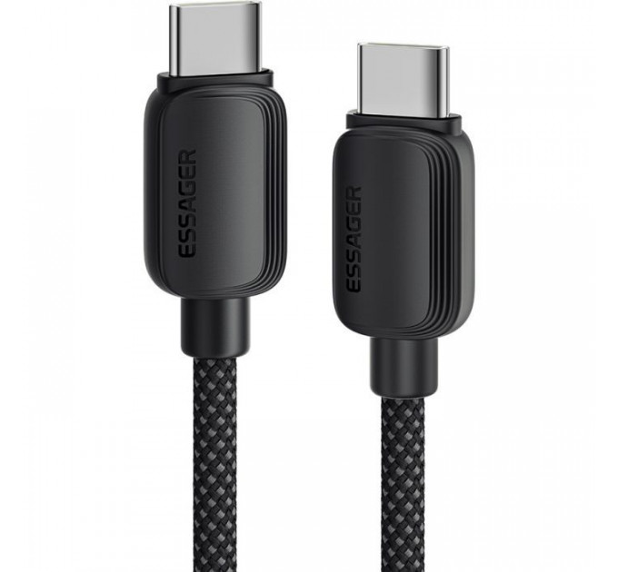 Дата кабеля USB-C to USB-C 3.0m 100W black Essager (EXCTT1-WLC01-P) Дата кабеля USB-C to USB-C 3.0m 100W black Essager (EXCTT1-WLC01-P)