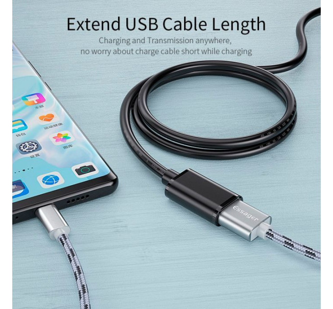 Дата кабеля USB 3.0 AM\AF 1.5m Essager (EXCAM-YTA01)