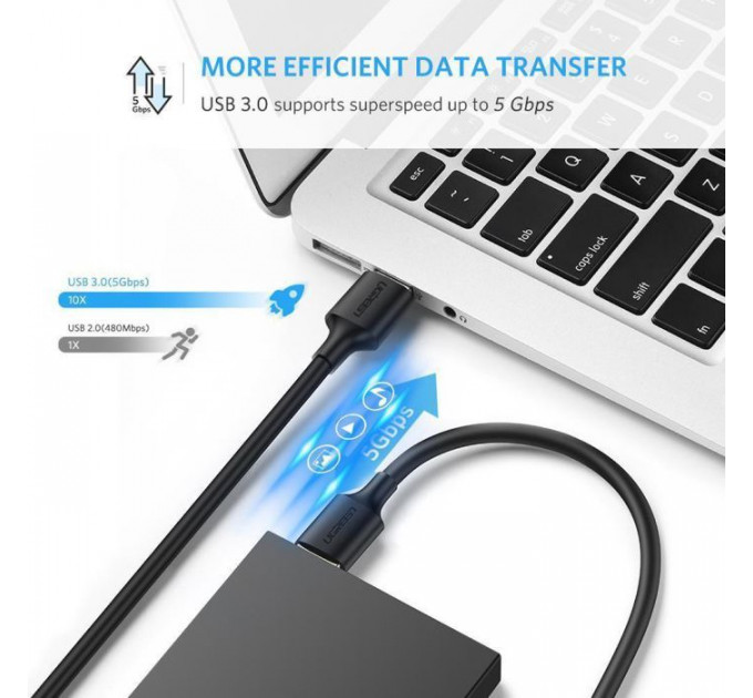 Дата кабель USB 3.0 AM\/AM 1.0m US128 black Ugreen (10370)