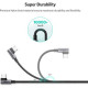Дата кабеля USB 2.0 AM to USB-C 3.0m 3A 90° corner US176 black Ugreen (70875)