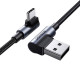 Дата кабеля USB 2.0 AM to USB-C 3.0m 3A 90° corner US176 black Ugreen (70875)