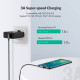 Дата кабеля USB 2.0 AM to USB-C 3.0m 3A 90° corner US176 black Ugreen (70875)