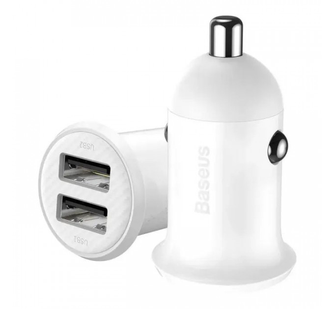 Зарядний пристрій Baseus 2xUSB 24W Grain Pro (CCALLP-02)