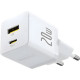 Зарядний пристрій Baseus 1xUSB-C 20W + 1xUSB white + cable USB-C to USB-C 60W 1.0m (P10111608213-01)