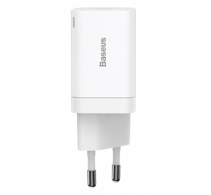 Зарядний пристрій Baseus 1xUSB-C 30W + 1xUSB white (CCSUPP-E02)