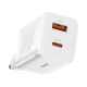 Зарядний пристрій Baseus 1xUSB-C 30W + 1xUSB white (CCSUPP-E02)