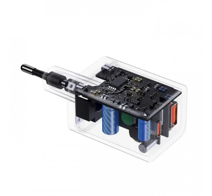 Зарядний пристрій Baseus 1xUSB-C 30W + 1xUSB white (CCSUPP-E02)