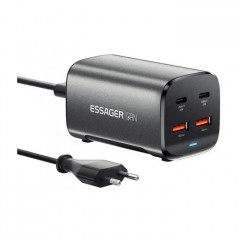 Зарядний пристрій Essager 2xUSB-C + 2xUSB 67W GaN (ECT2AC-JYB0G-Z)
