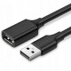 Дата кабель USB 2.0 AM\/AF 0.5m US103 black Ugreen (10313)
