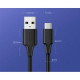 Дата кабеля USB 2.0 AM to USB-C 0.25m 3A US287 black Ugreen (60114)