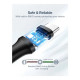 Дата кабеля USB 2.0 AM to USB-C 0.25m 3A US287 black Ugreen (60114)