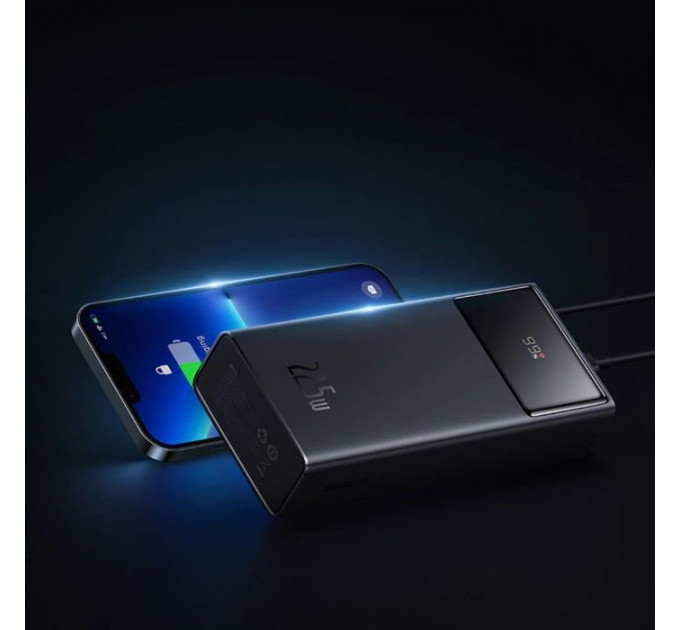 Батарея універсальна Baseus Star Lord Display 30000mAh 22.5W QC\/3.0 PD\/3.0 Black (PPXJ080101)