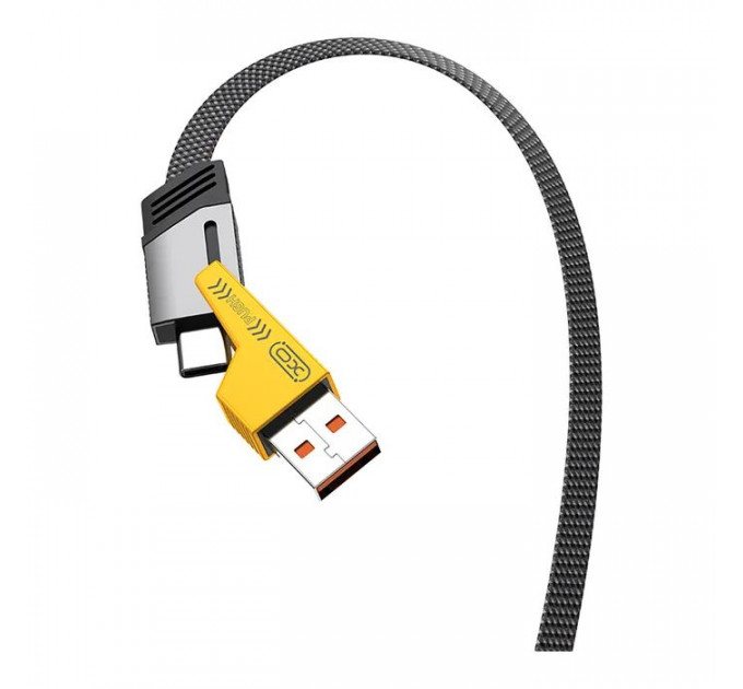 Дата кабель USB-C + USB A to USB-C + Lightning XO (NB283-CAI.gray)