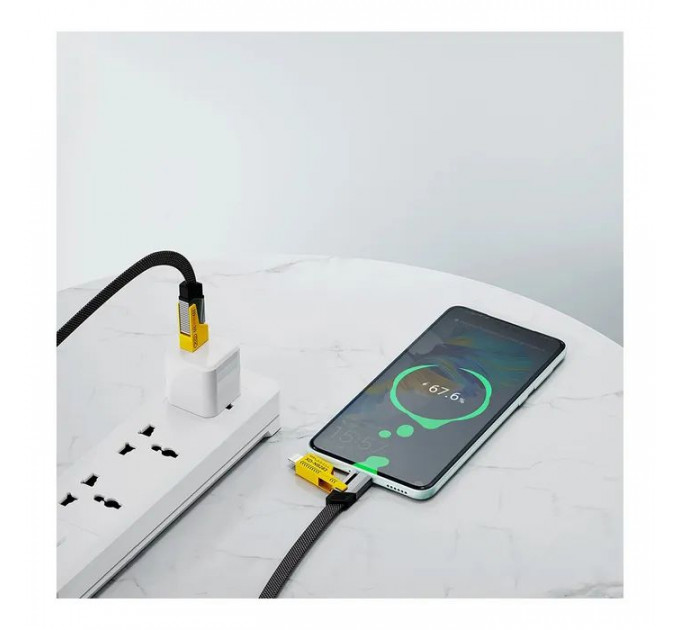Дата кабель USB-C + USB A to USB-C + Lightning XO (NB283-CAI.gray)