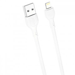 Дата кабель USB 2.0 AM to Lightning 2.0m 2.1A white XO (CB-200UL)